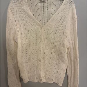 Chic White Button-Up Cardigan